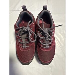 LL Bean‎ Women's Vertigrip Hiking Trail Shoes Sneakers Maroon Gray Size 6.5